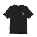 AC Milan Crest T-Shirt Minimal Soccer Tee with 'AC Milan' Back Print - Etna Gift