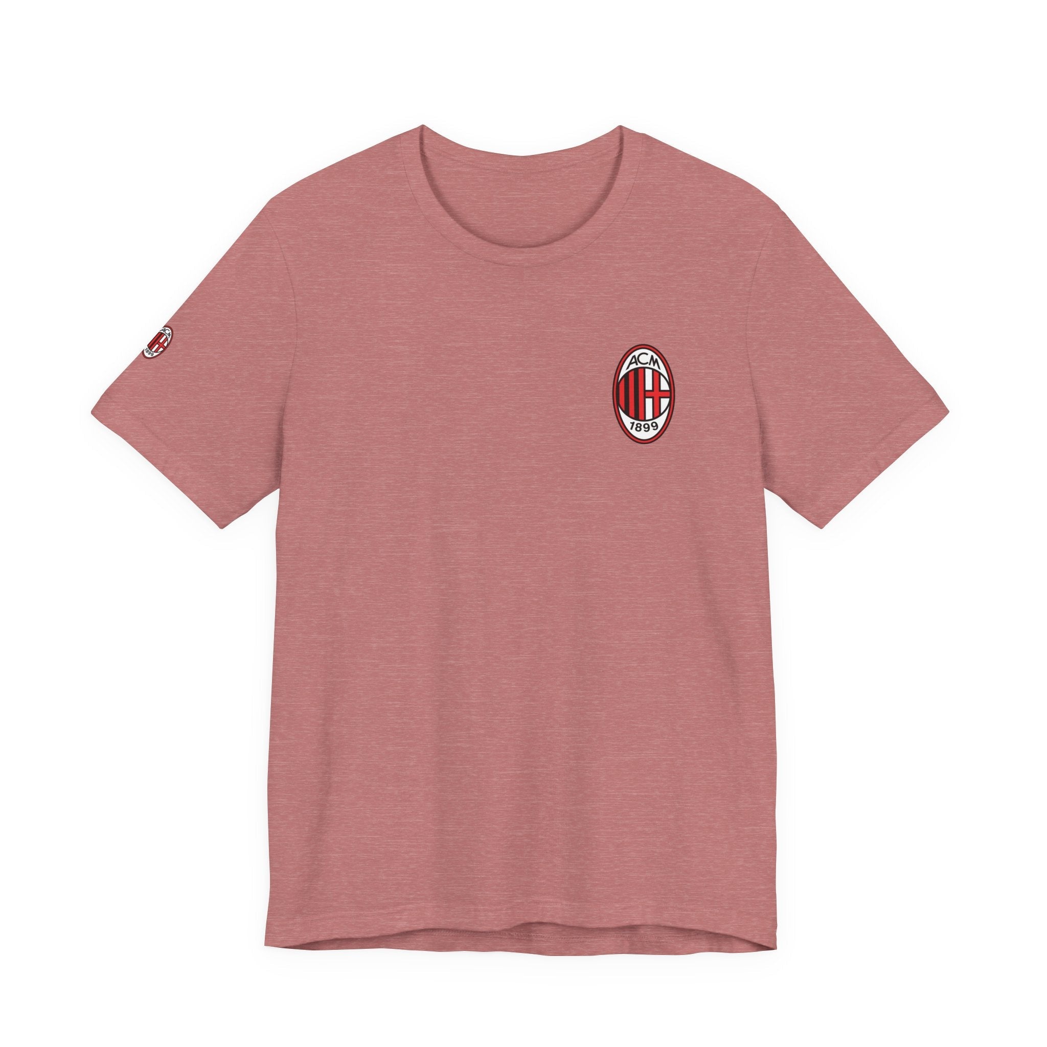AC Milan Crest T-Shirt Minimal Soccer Tee with 'AC Milan' Back Print - Etna Gift