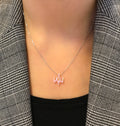 Allah necklace 925 sterling silver Allah necklace pink opal - Etna Gift