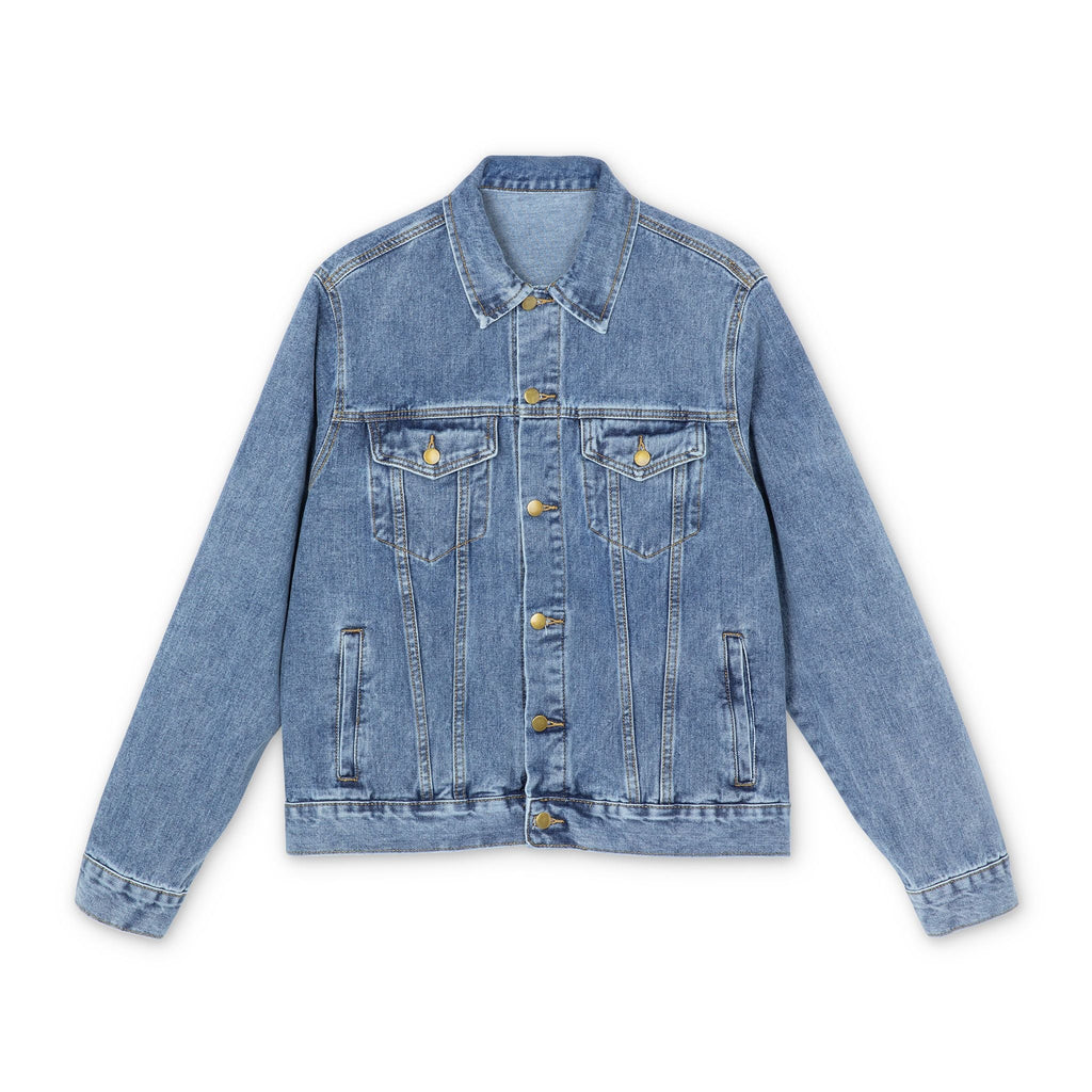 American Flag Denim Jacket | USA Stars Stripes Back Patch - Etna Gift