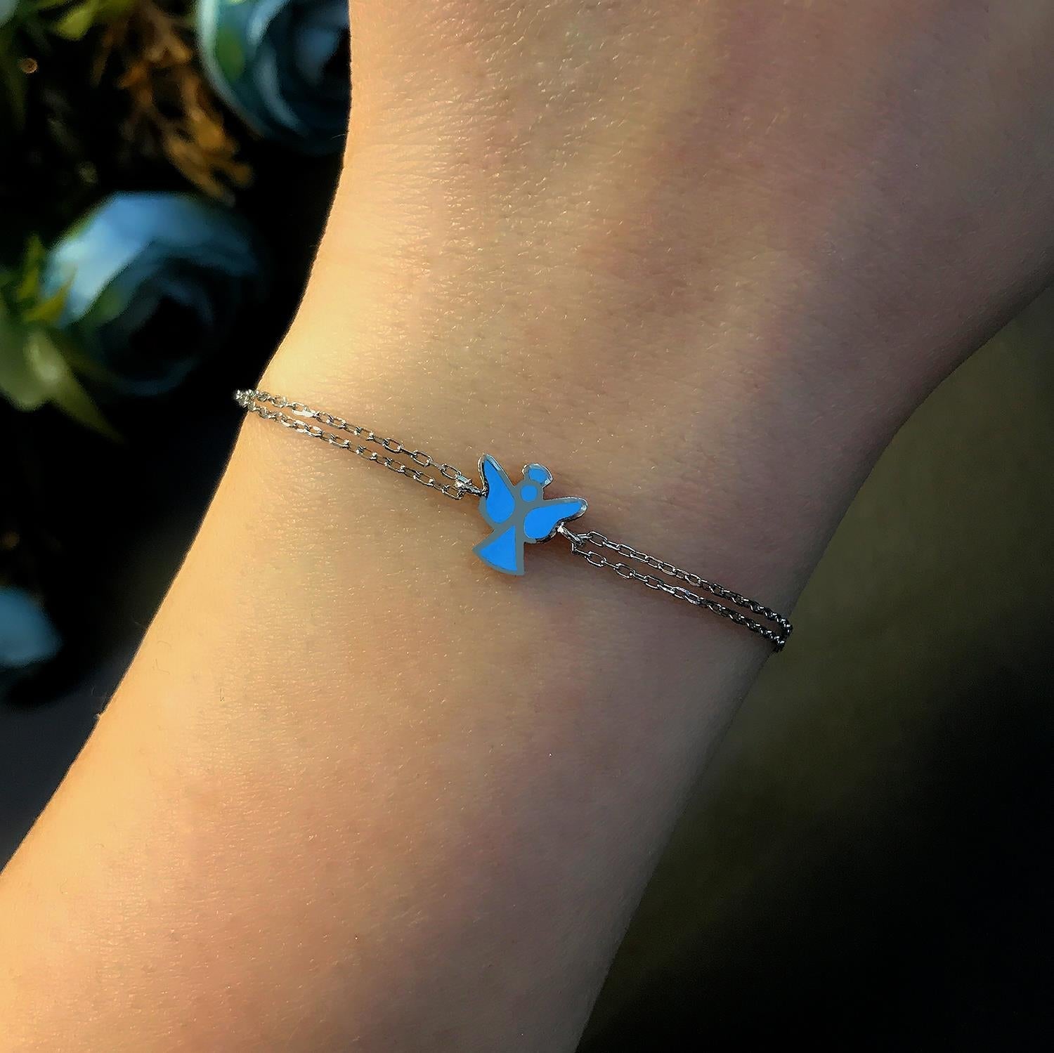 Angel bracelet 925 sterling silver angel bracelet - Etna Gift