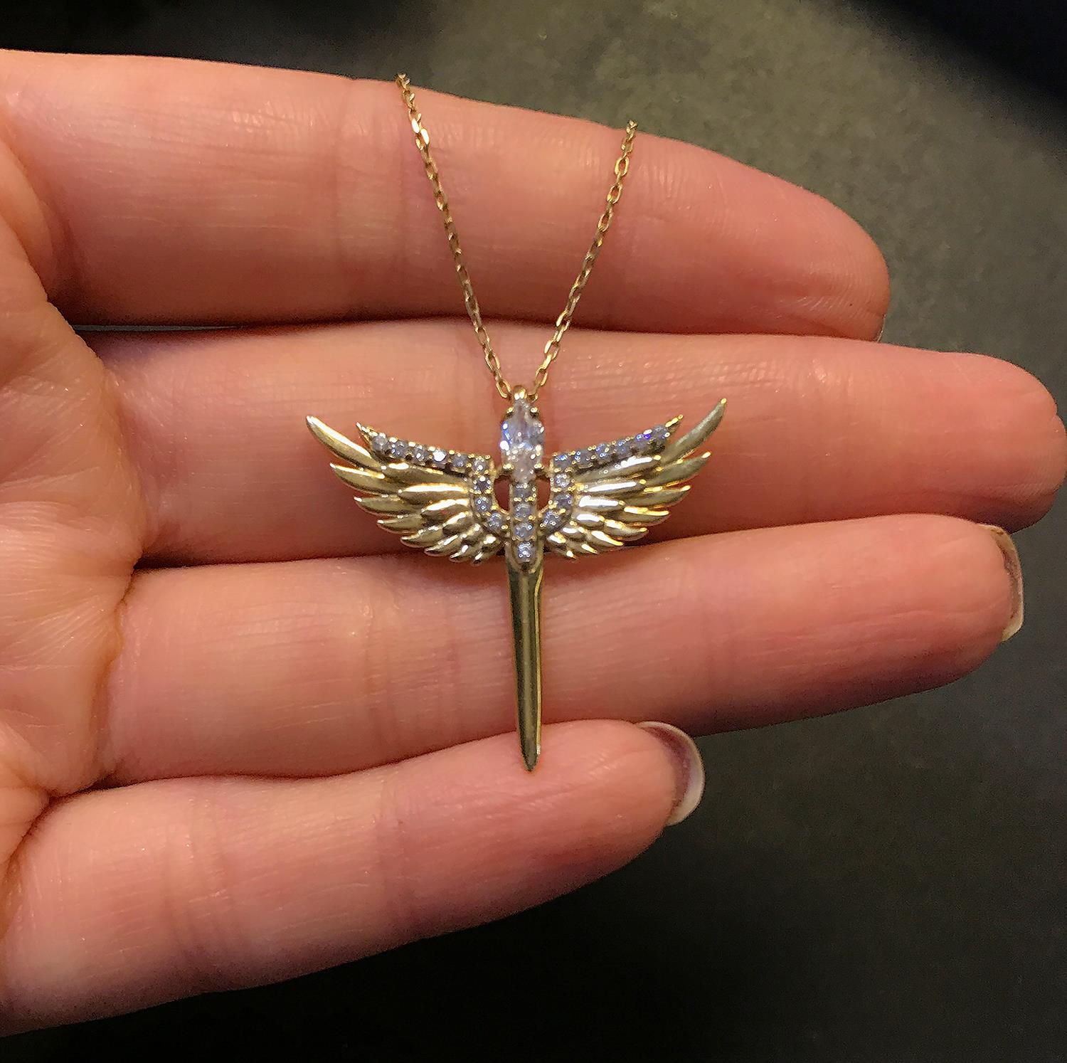Angel Necklace 925 Sterling Silver angel necklace - Etna Gift