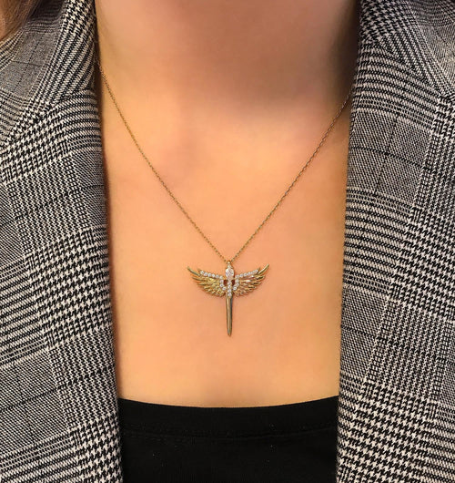 Angel Necklace 925 Sterling Silver angel necklace - Etna Gift