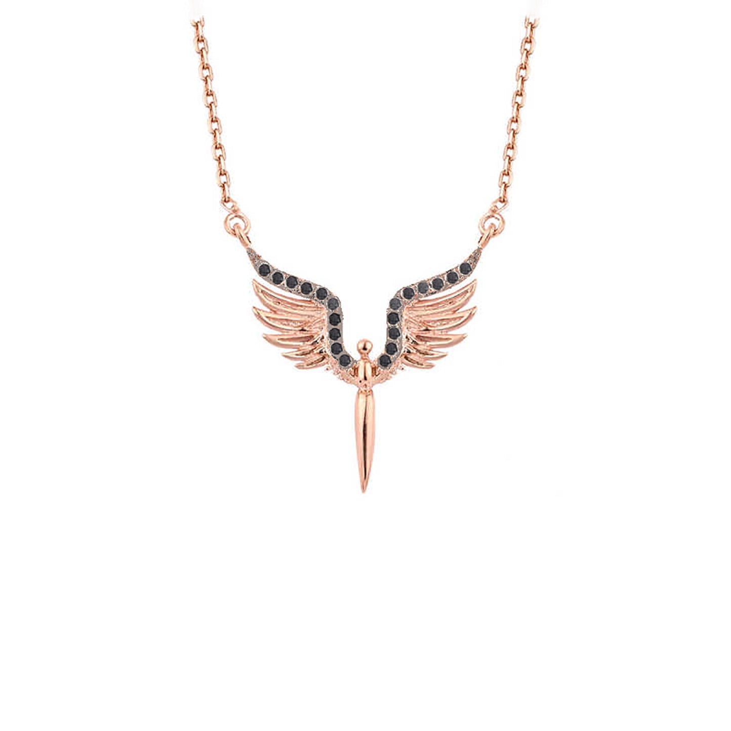 Angel silver necklace 925 sterling silver necklace - Etna Gift