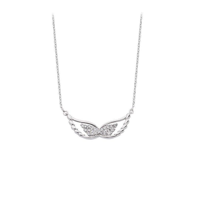Angel silver pendant 925 sterling silver angel luck necklace - Etna Gift
