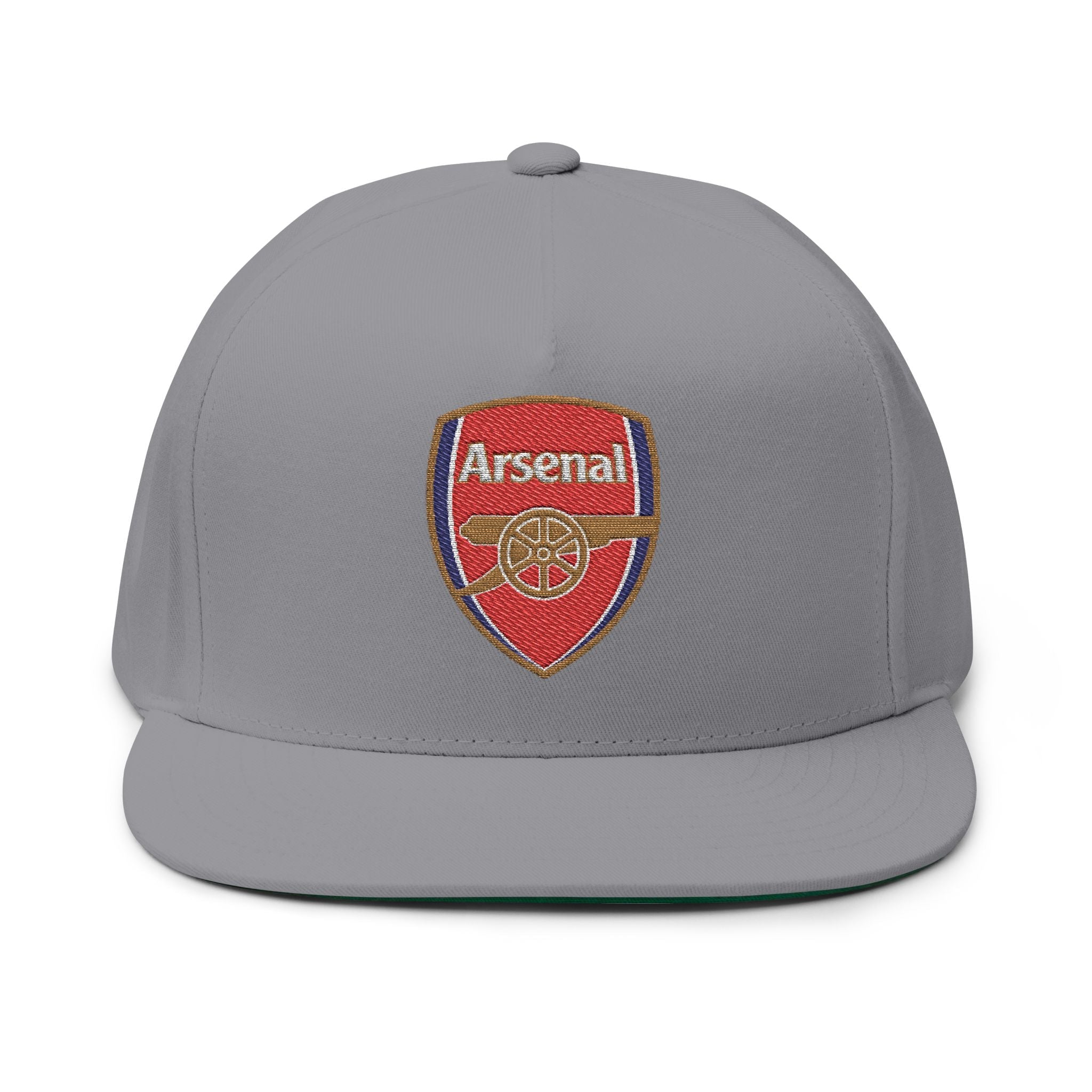 Arsenal Embroidered Flat Bill Cap White Snapback Hat - Etna Gift