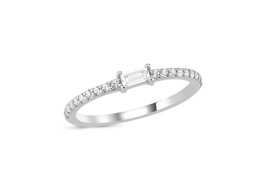 Baguette 925 Sterling Silver Women's Ring - Etna Gift