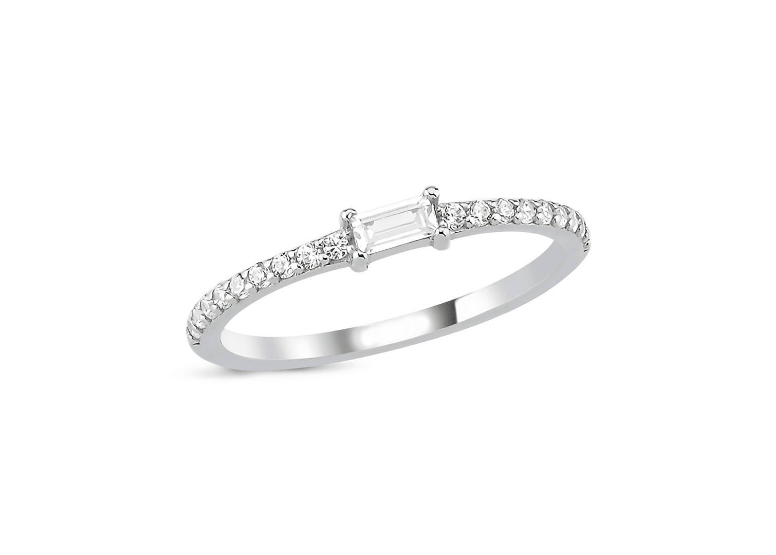 Baguette 925 Sterling Silver Women's Ring - Etna Gift