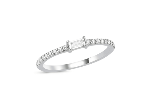 Baguette 925 Sterling Silver Women's Ring - Etna Gift