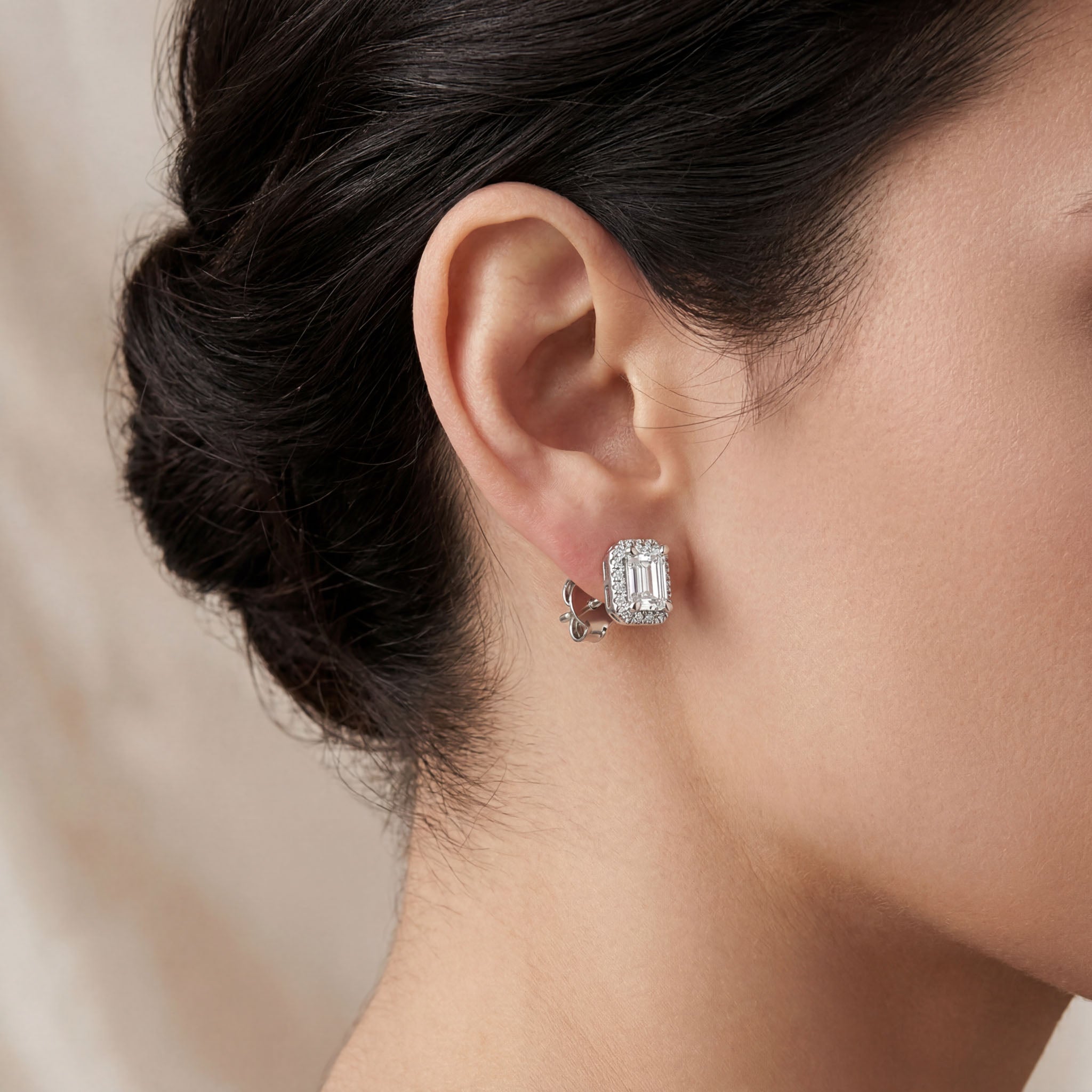 Baguette Earrings – 925 Sterling Silver Baguette Earrings - Etna Gift