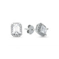 Baguette Earrings – 925 Sterling Silver Baguette Earrings - Etna Gift