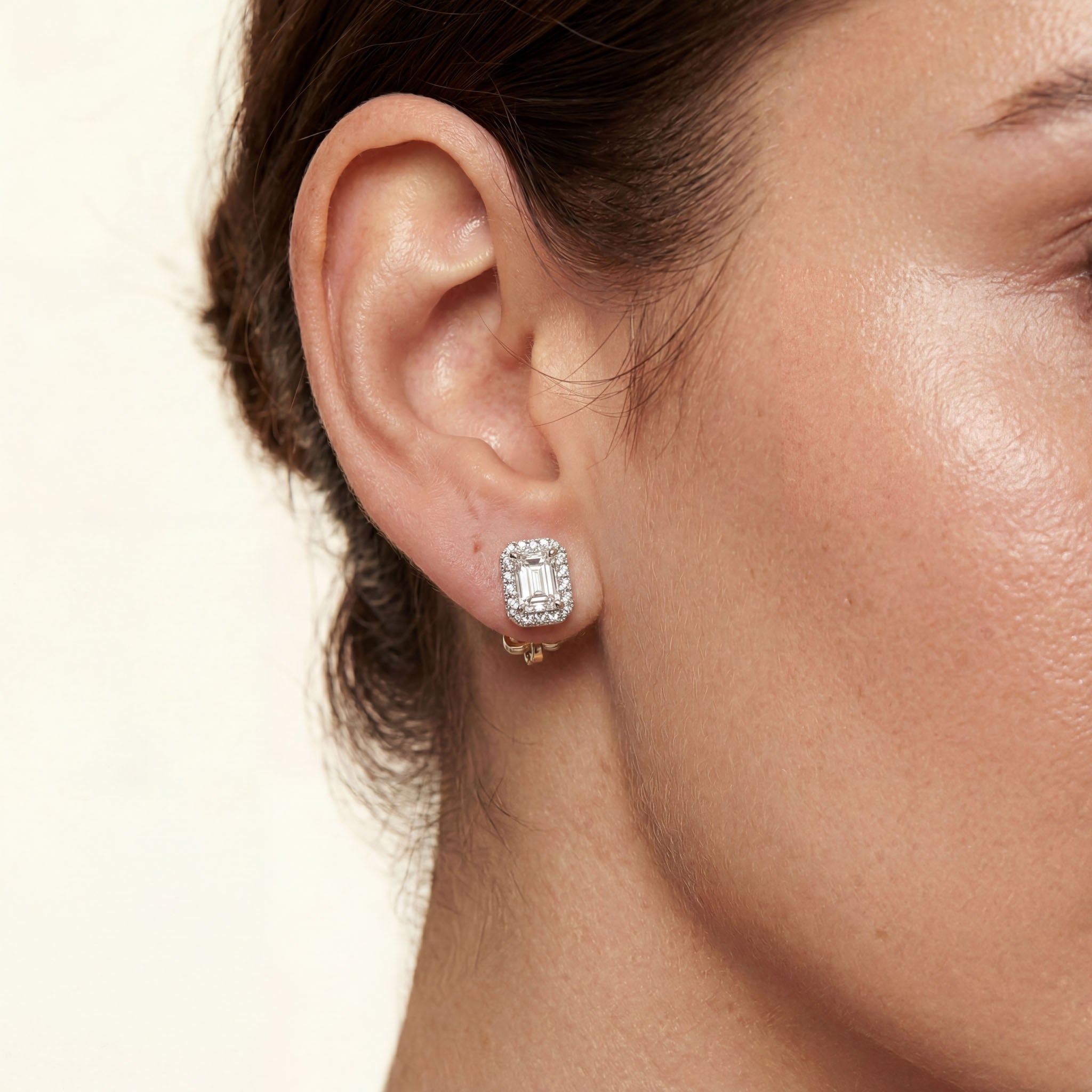 Baguette Earrings – 925 Sterling Silver Baguette Earrings - Etna Gift