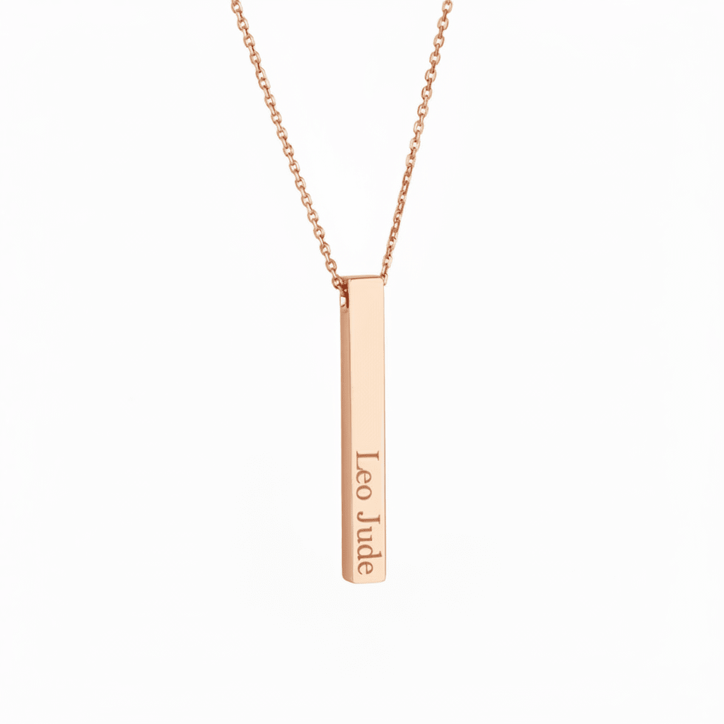 Bar necklace 925 sterling silver bar necklace - Etna Gift
