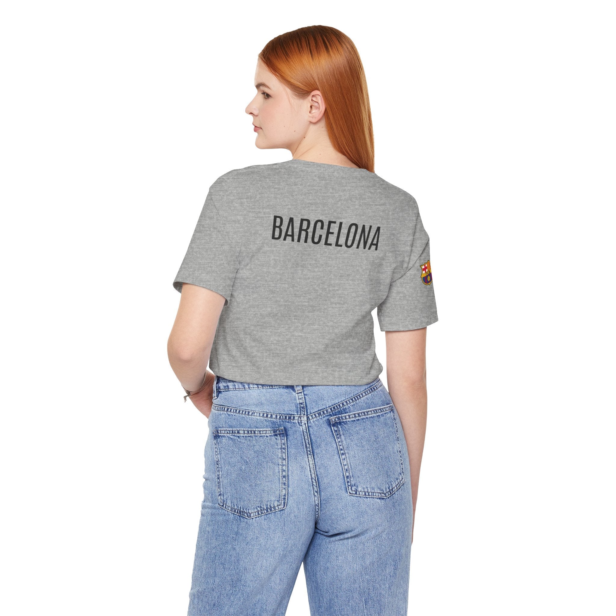 Barcelona Crest T‑Shirt Minimal Football Fan Tee - Etna Gift