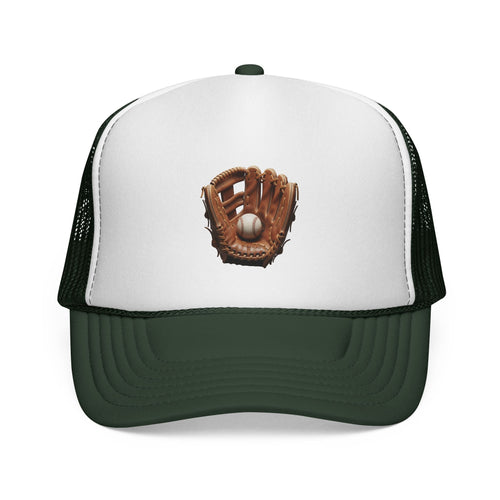 Baseball Glove Trucker Cap Vintage Glove & Ball Mesh Hat - Etna Gift