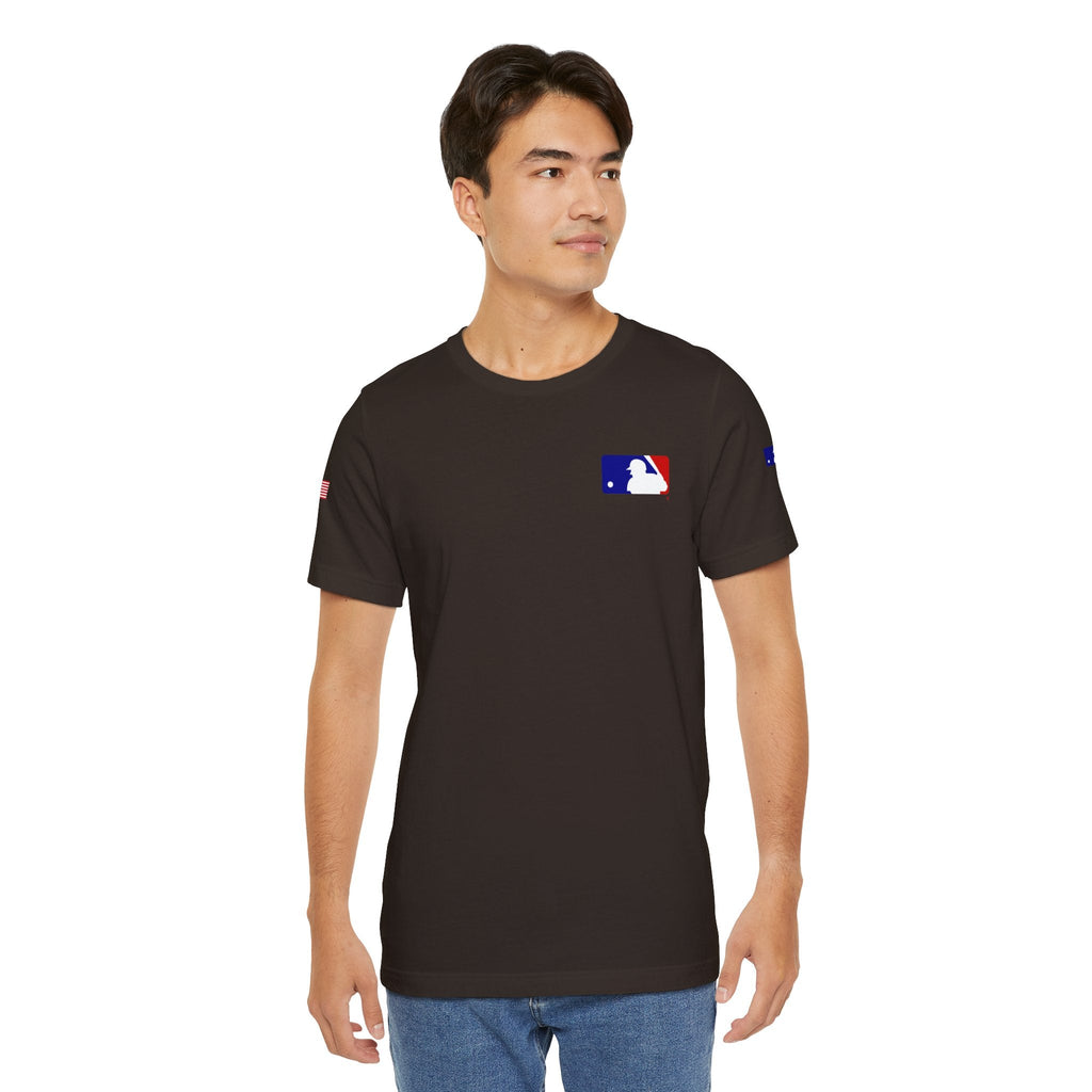 Baseball Logo T-Shirt Minimal Chest Patch Tee - Etna Gift