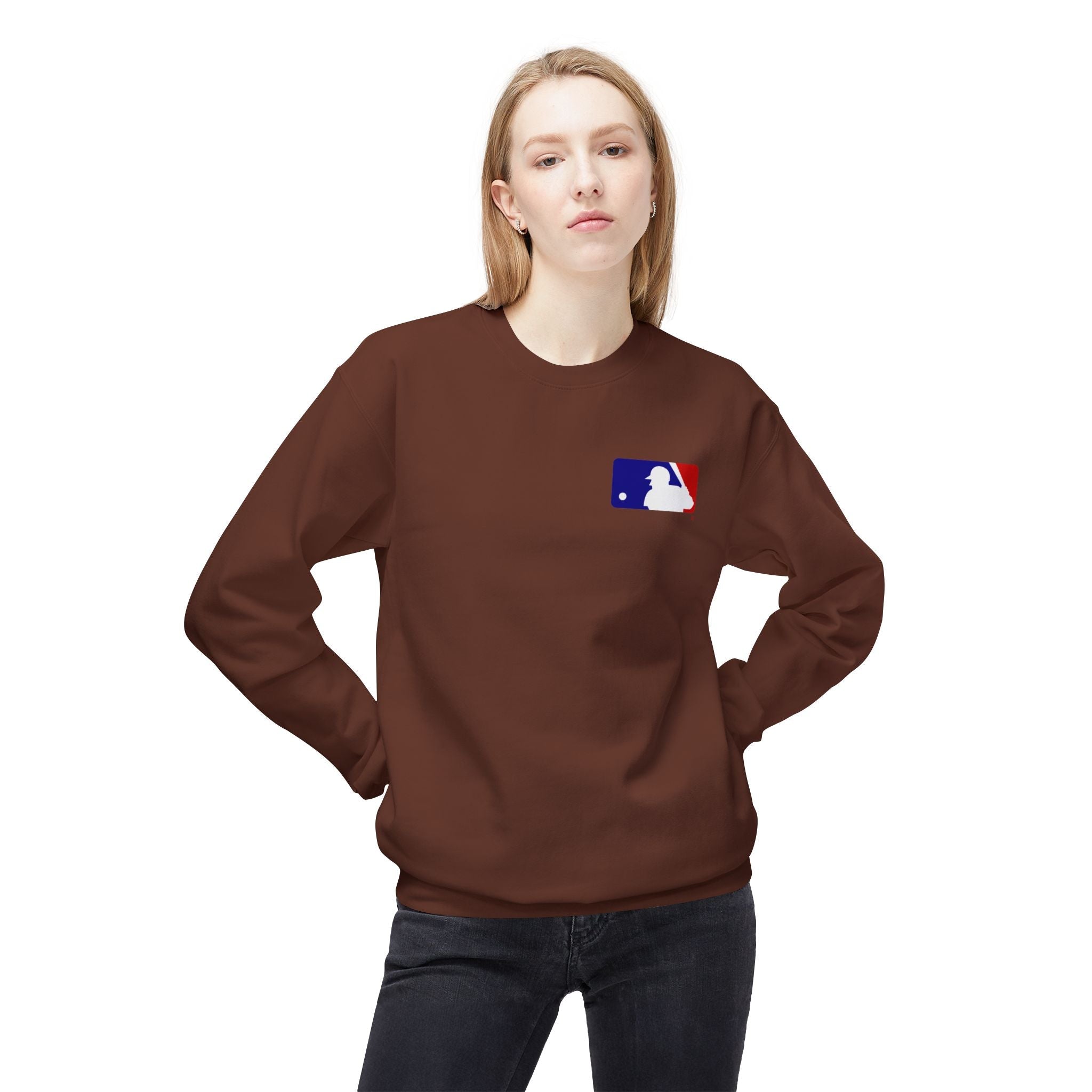Baseball Silhouette Sweatshirt | Small Chest Logo, MLB Style - Etna Gift