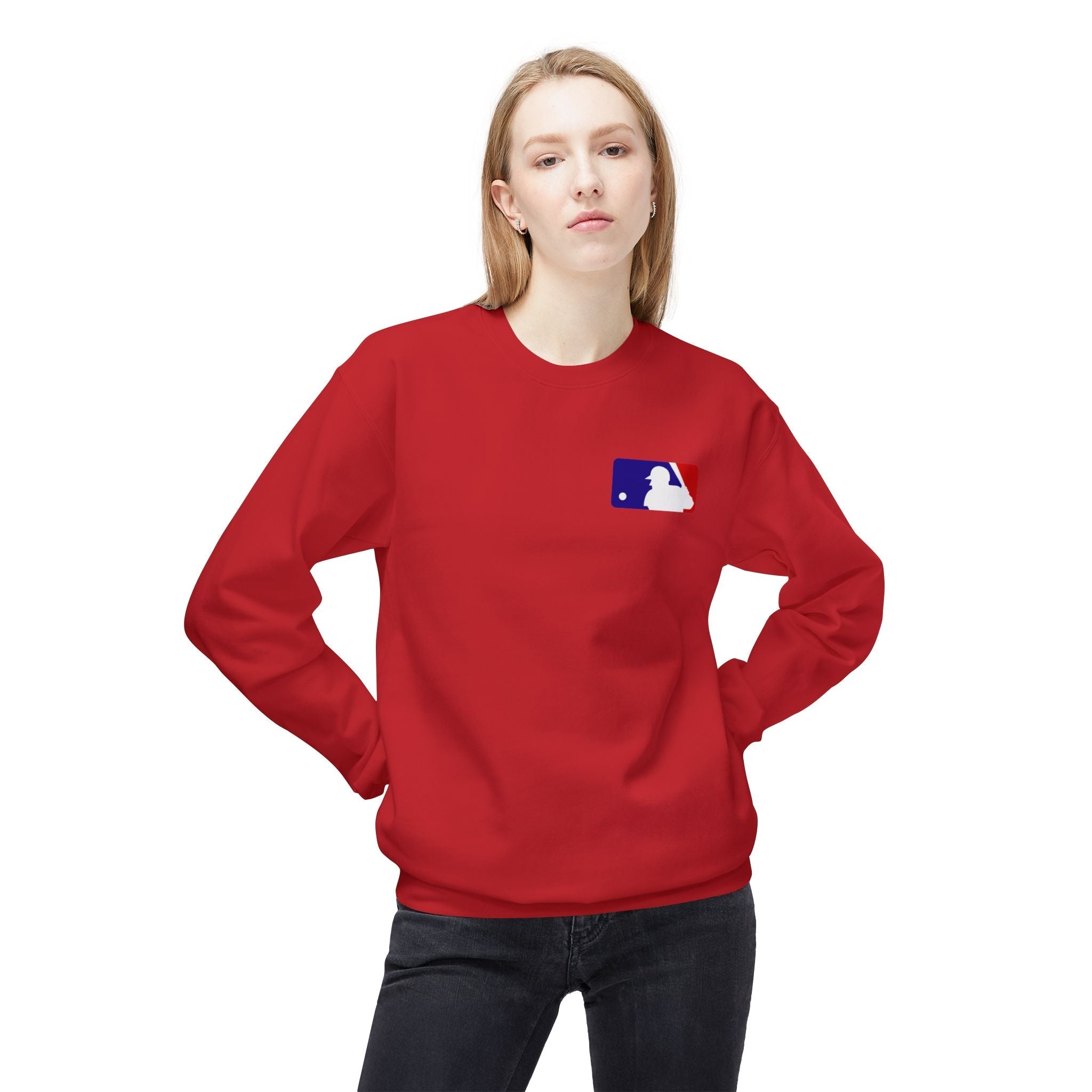 Baseball Silhouette Sweatshirt | Small Chest Logo, MLB Style - Etna Gift