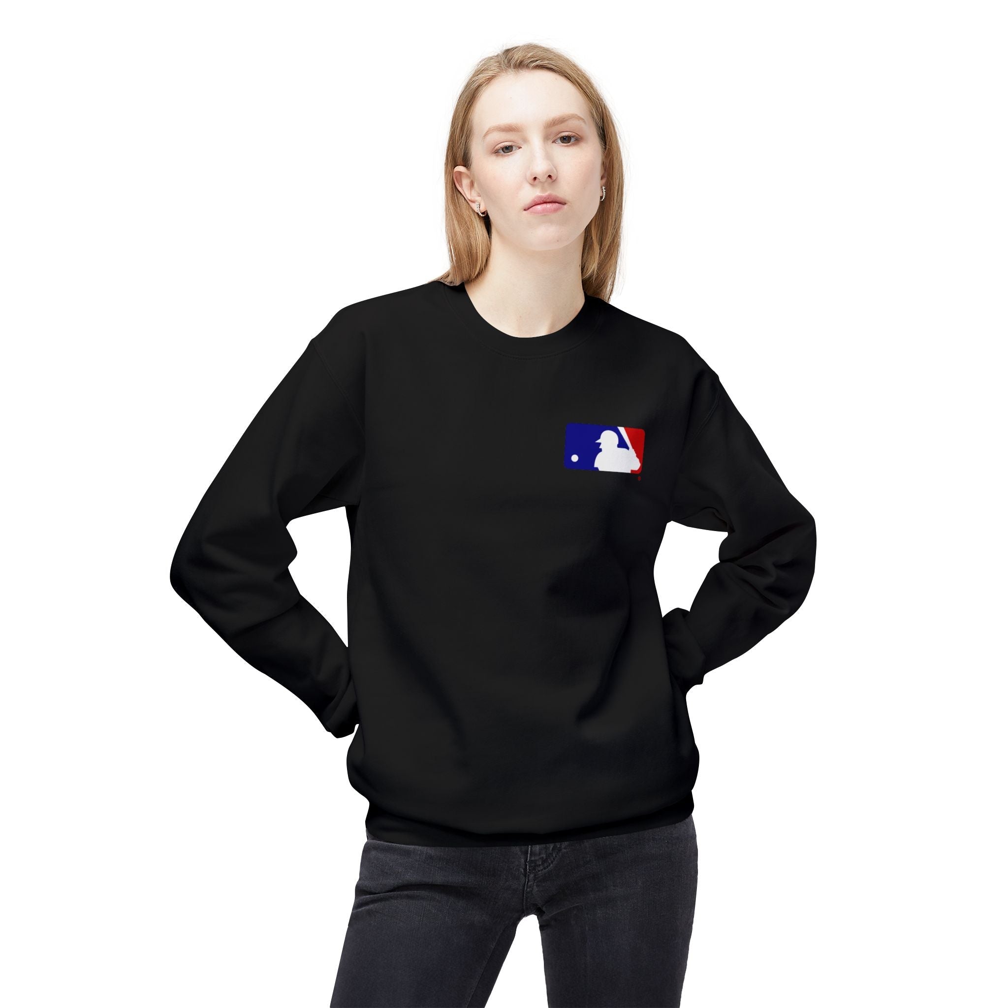 Baseball Silhouette Sweatshirt | Small Chest Logo, MLB Style - Etna Gift