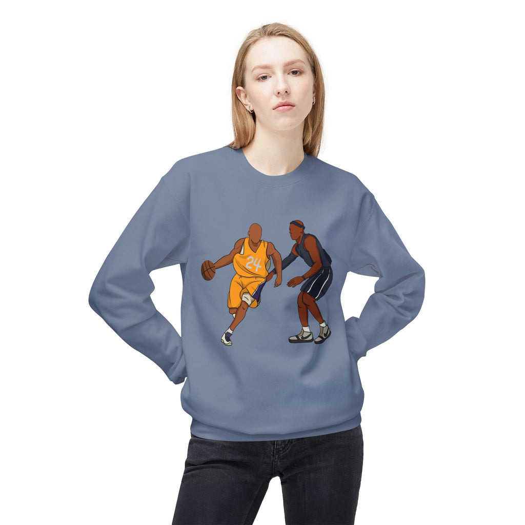 Basketball Players Sweatshirt Front Dribble Back Hoop Graphic - Etna Gift