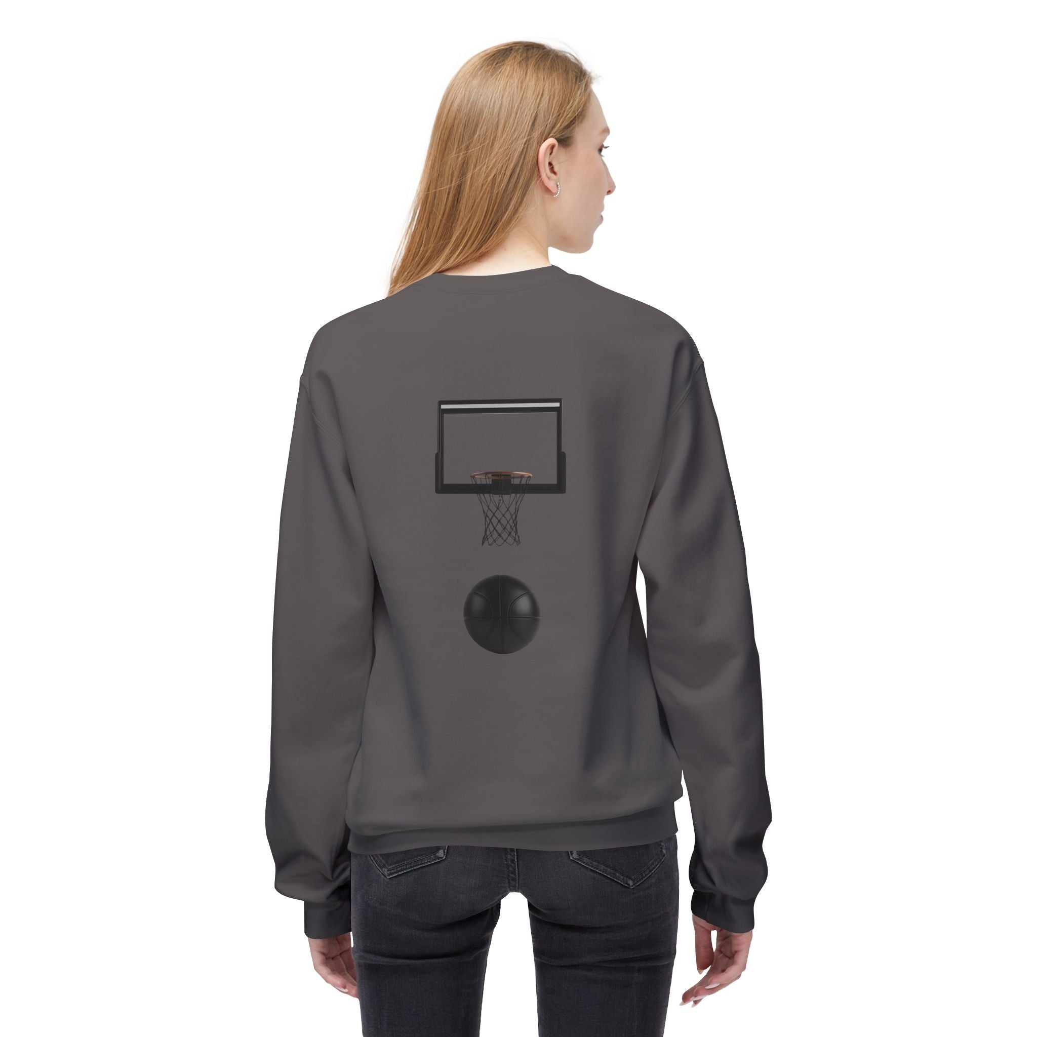 Basketball Players Sweatshirt Front Dribble Back Hoop Graphic - Etna Gift