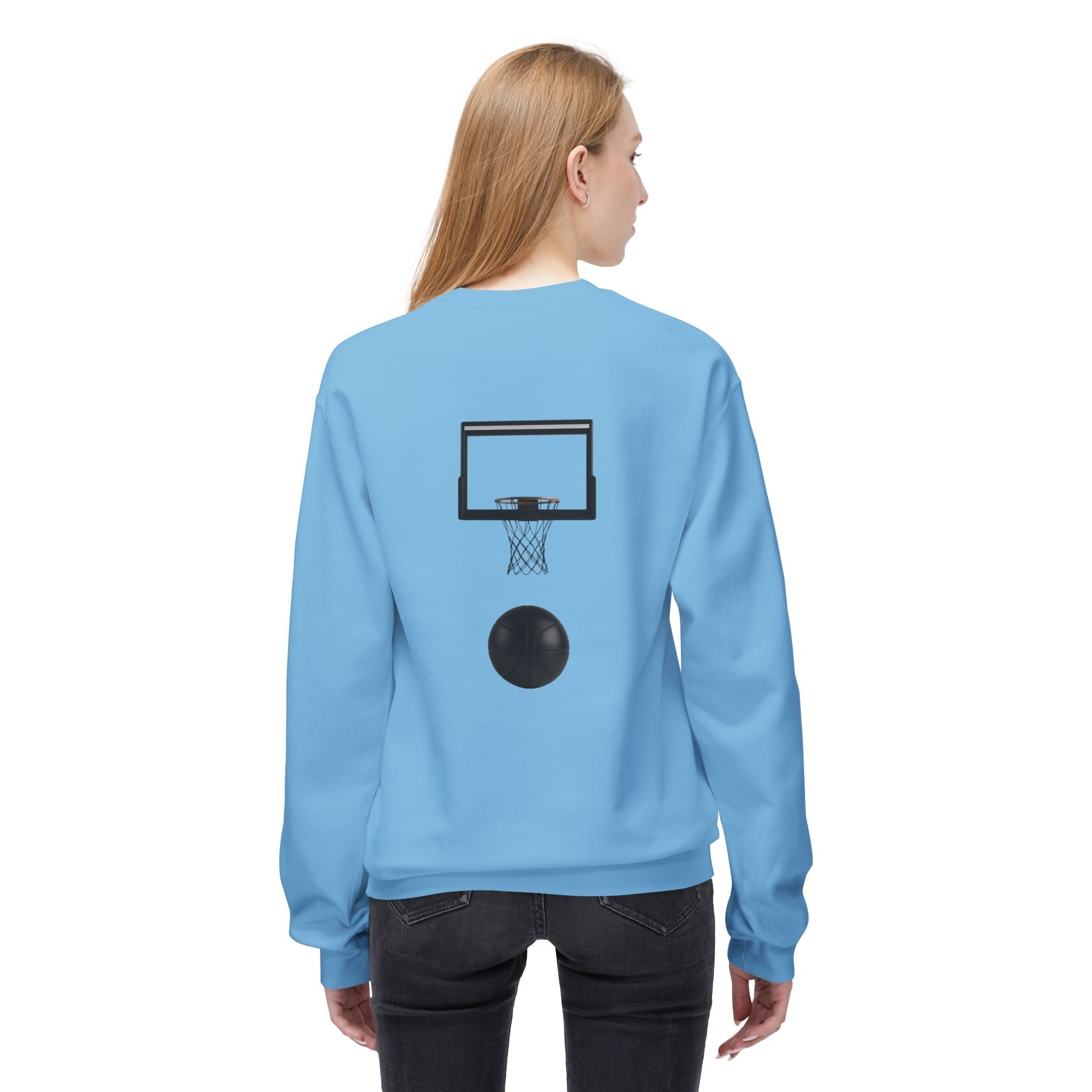 Basketball Players Sweatshirt Front Dribble Back Hoop Graphic - Etna Gift