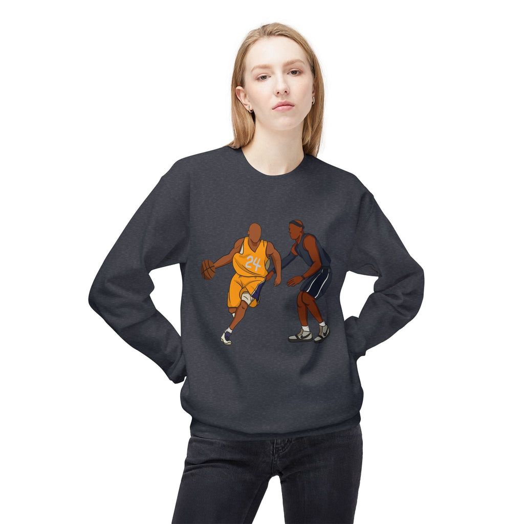 Basketball Players Sweatshirt Front Dribble Back Hoop Graphic - Etna Gift