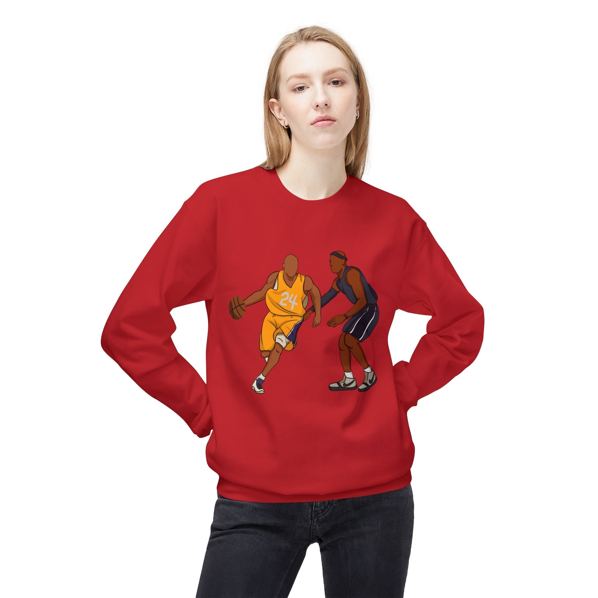 Basketball Players Sweatshirt Front Dribble Back Hoop Graphic - Etna Gift