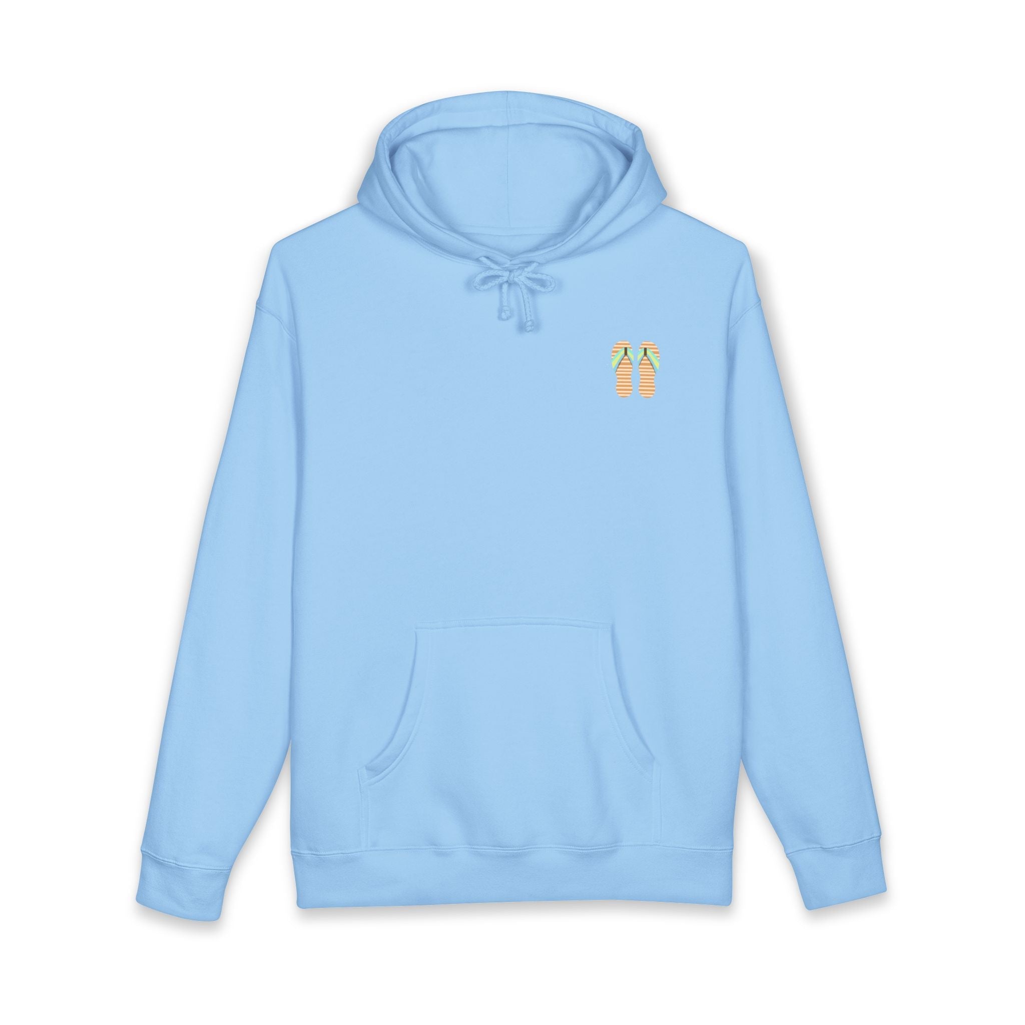 Beach Sunset Hoodie – Tropical Palm Trees & Flip Flops Graphic Sweatshirt - Etna Gift