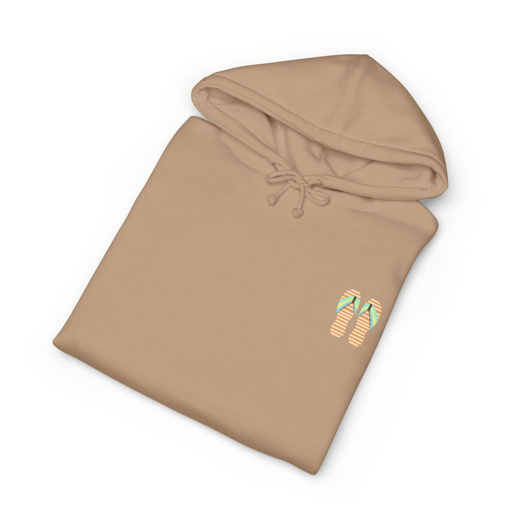 Beach Sunset Hoodie – Tropical Palm Trees & Flip Flops Graphic Sweatshirt - Etna Gift