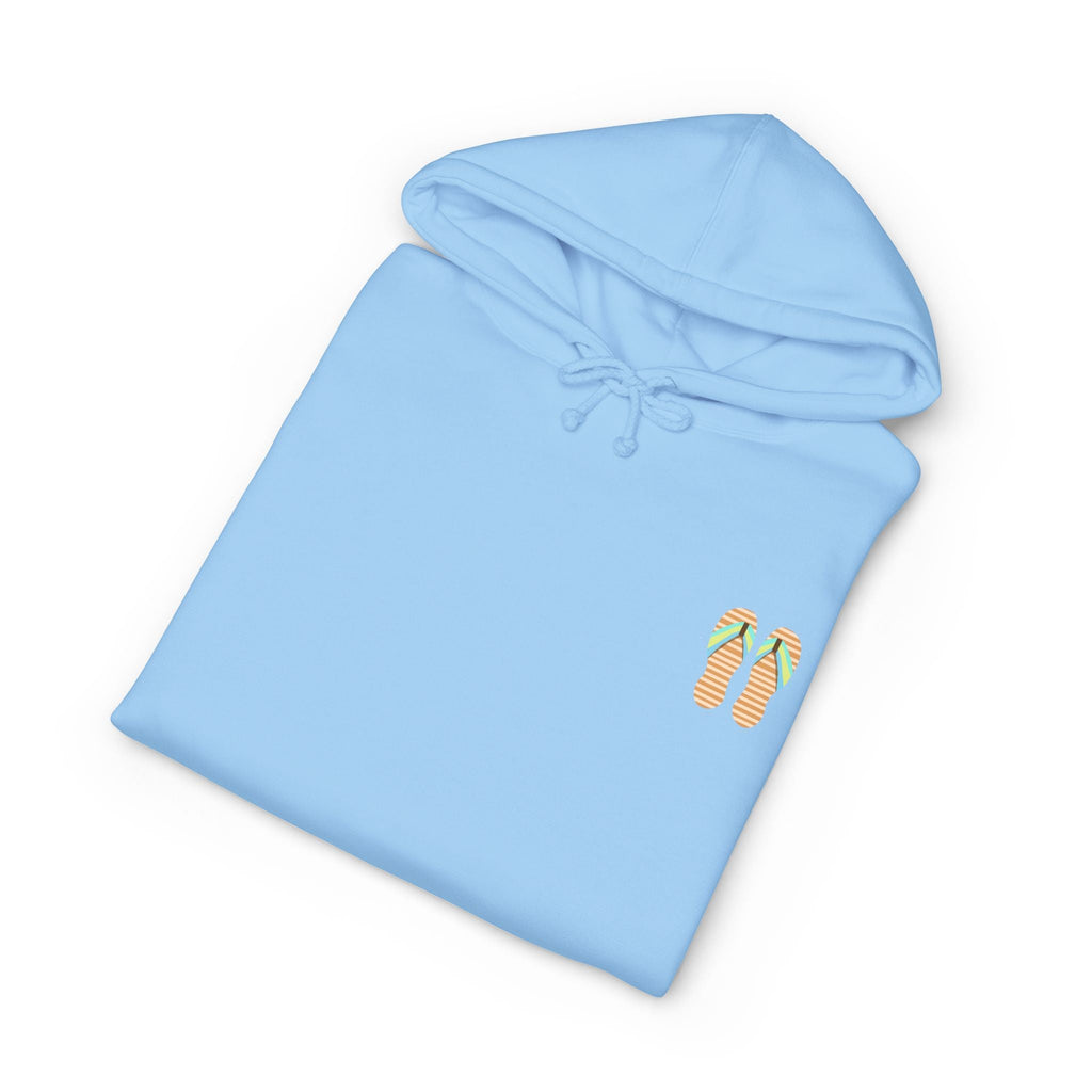 Beach Sunset Hoodie – Tropical Palm Trees & Flip Flops Graphic Sweatshirt - Etna Gift