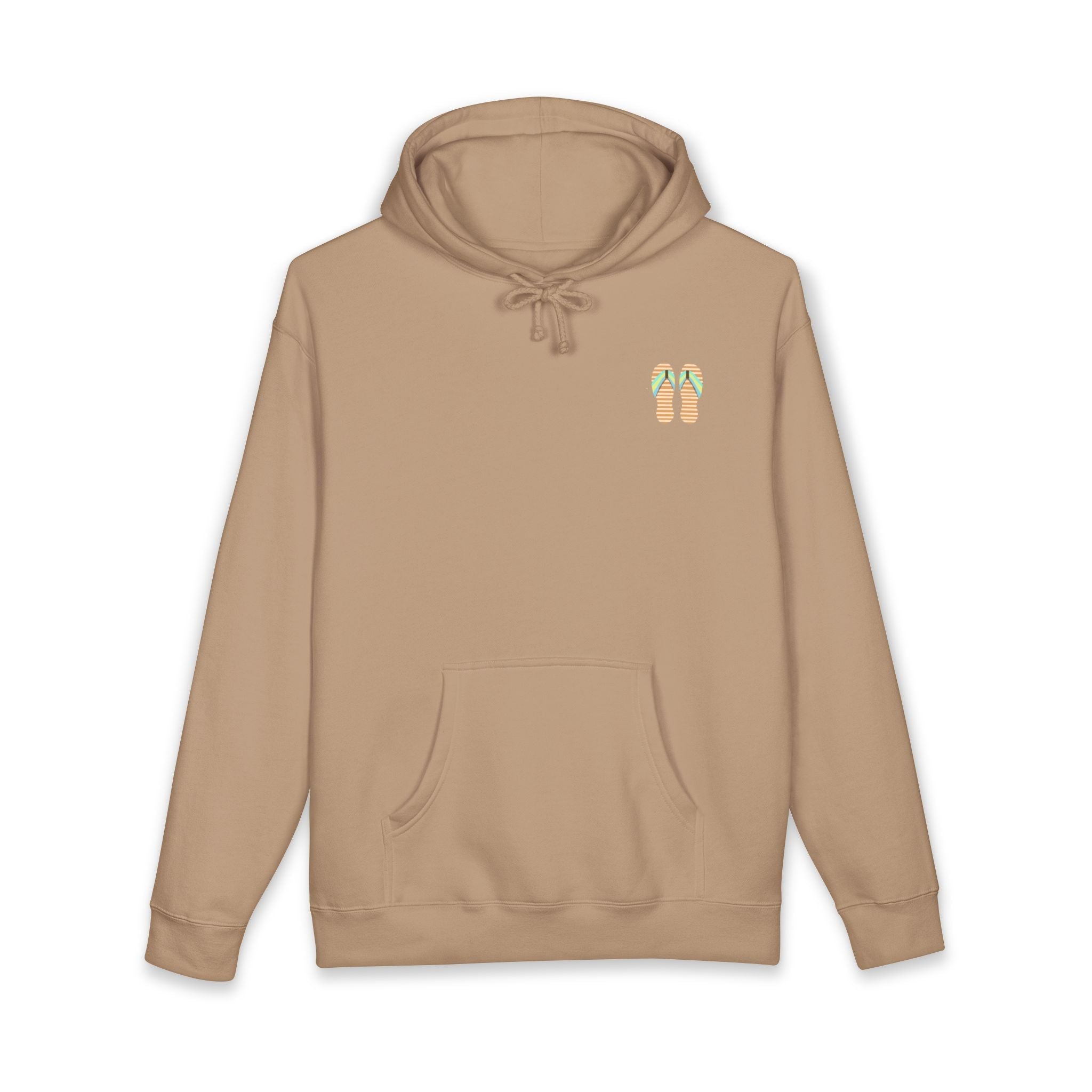Beach Sunset Hoodie – Tropical Palm Trees & Flip Flops Graphic Sweatshirt - Etna Gift