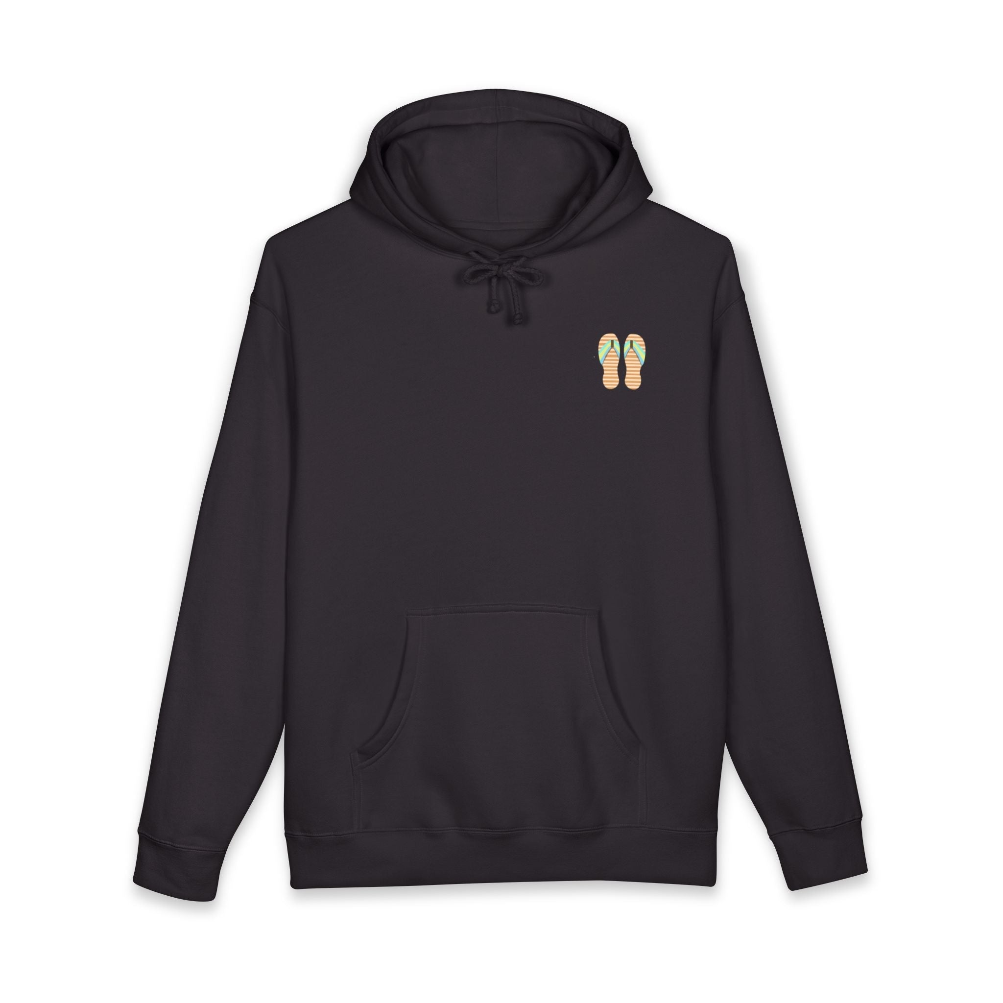 Beach Sunset Hoodie – Tropical Palm Trees & Flip Flops Graphic Sweatshirt - Etna Gift