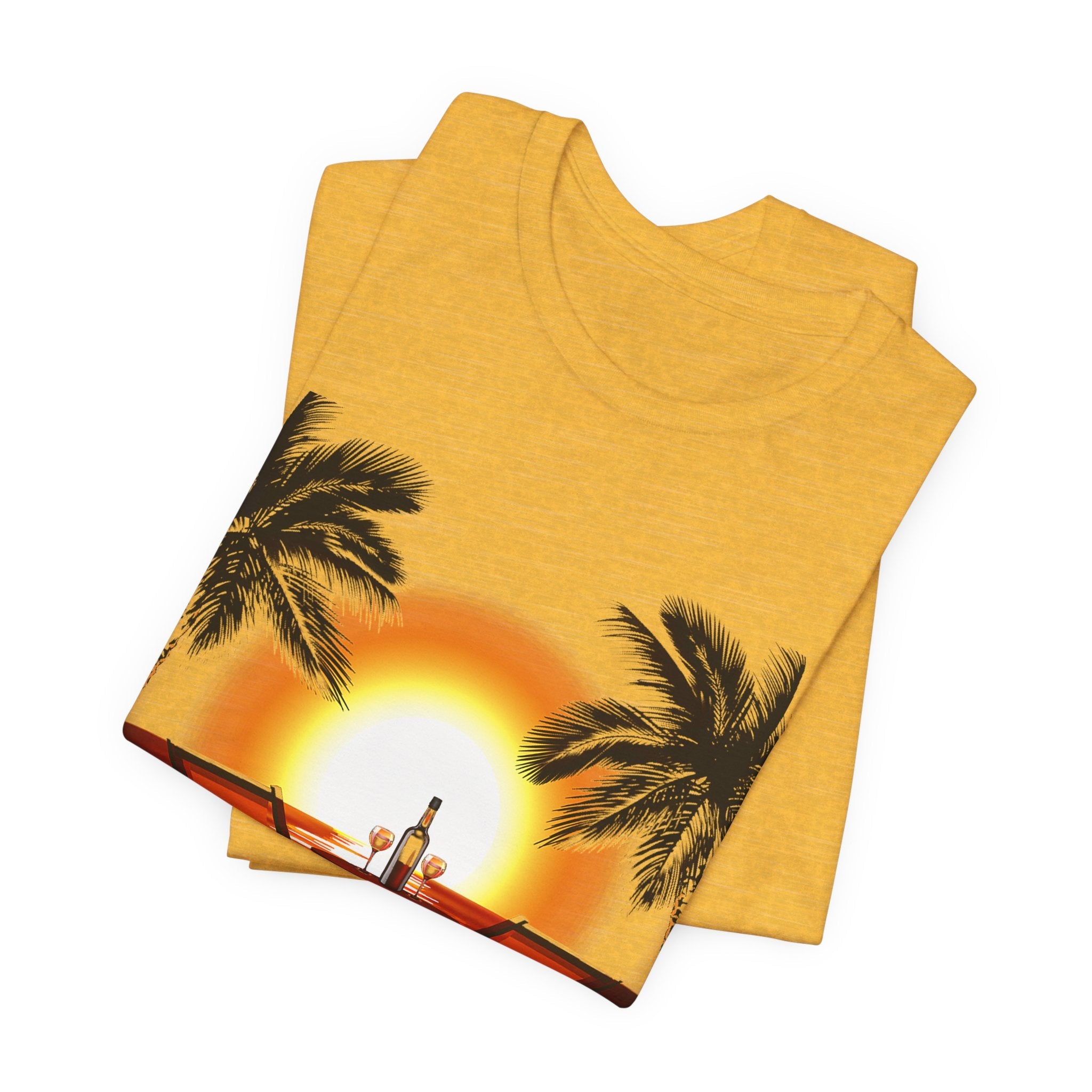 Beach Sunset with Palm Trees Tee Tropical Sunset T-Shirt - Etna Gift