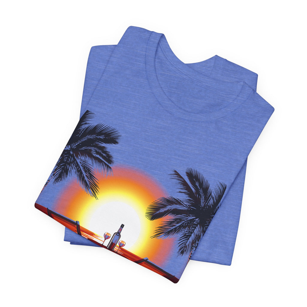 Beach Sunset with Palm Trees Tee Tropical Sunset T-Shirt - Etna Gift