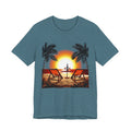 Beach Sunset with Palm Trees Tee Tropical Sunset T-Shirt - Etna Gift
