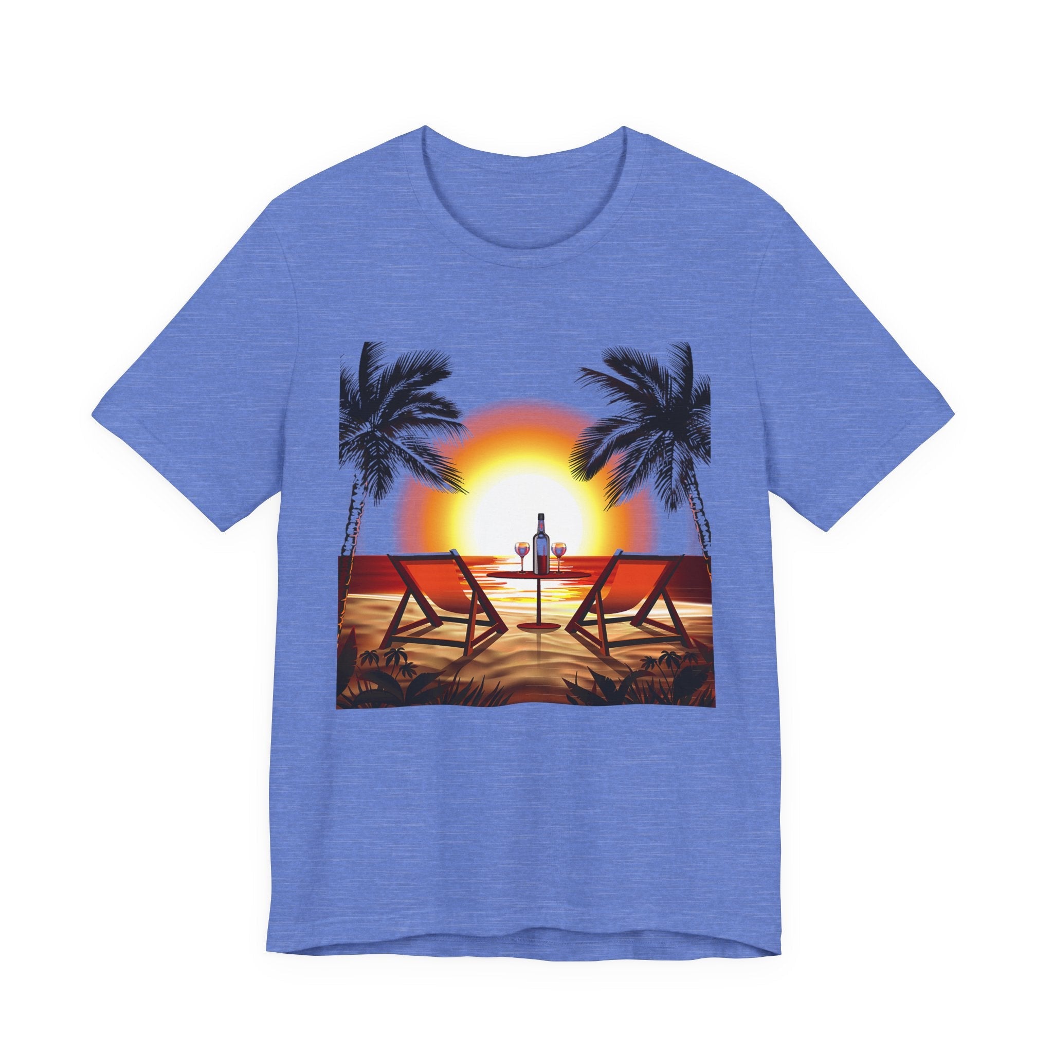 Beach Sunset with Palm Trees Tee Tropical Sunset T-Shirt - Etna Gift