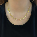 Beaded stone necklace, 925 sterling silver beaded stone necklace - Etna Gift