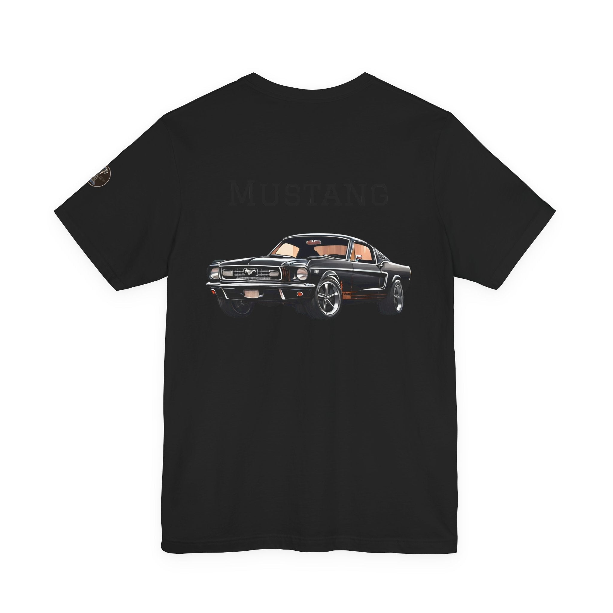 Black Mustang Horse and Classic Mustang Car Tee | Vintage Muscle Car Shirt - Etna Gift