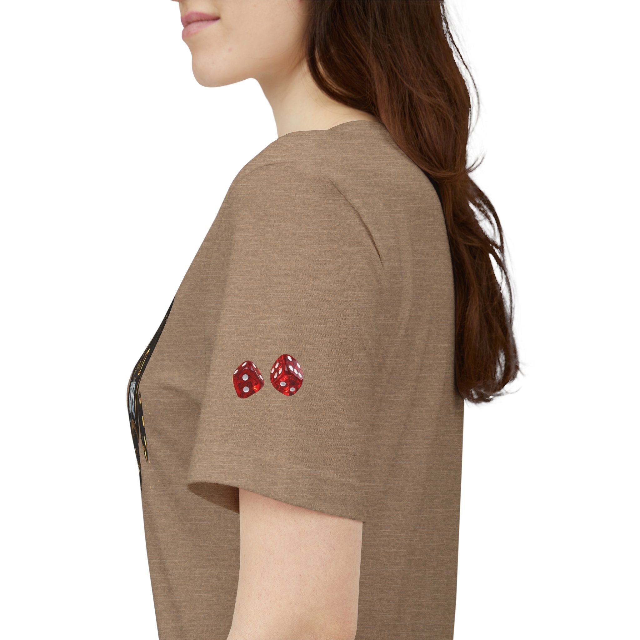 Black Poker Cards Heart design T-Shirt | Poker Chips Dice Tee - Etna Gift