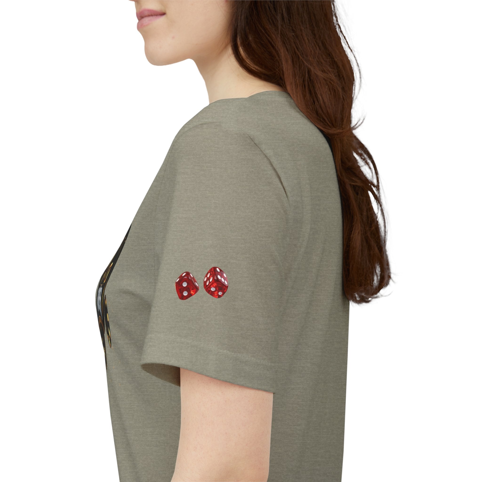 Black Poker Cards Heart design T-Shirt | Poker Chips Dice Tee - Etna Gift