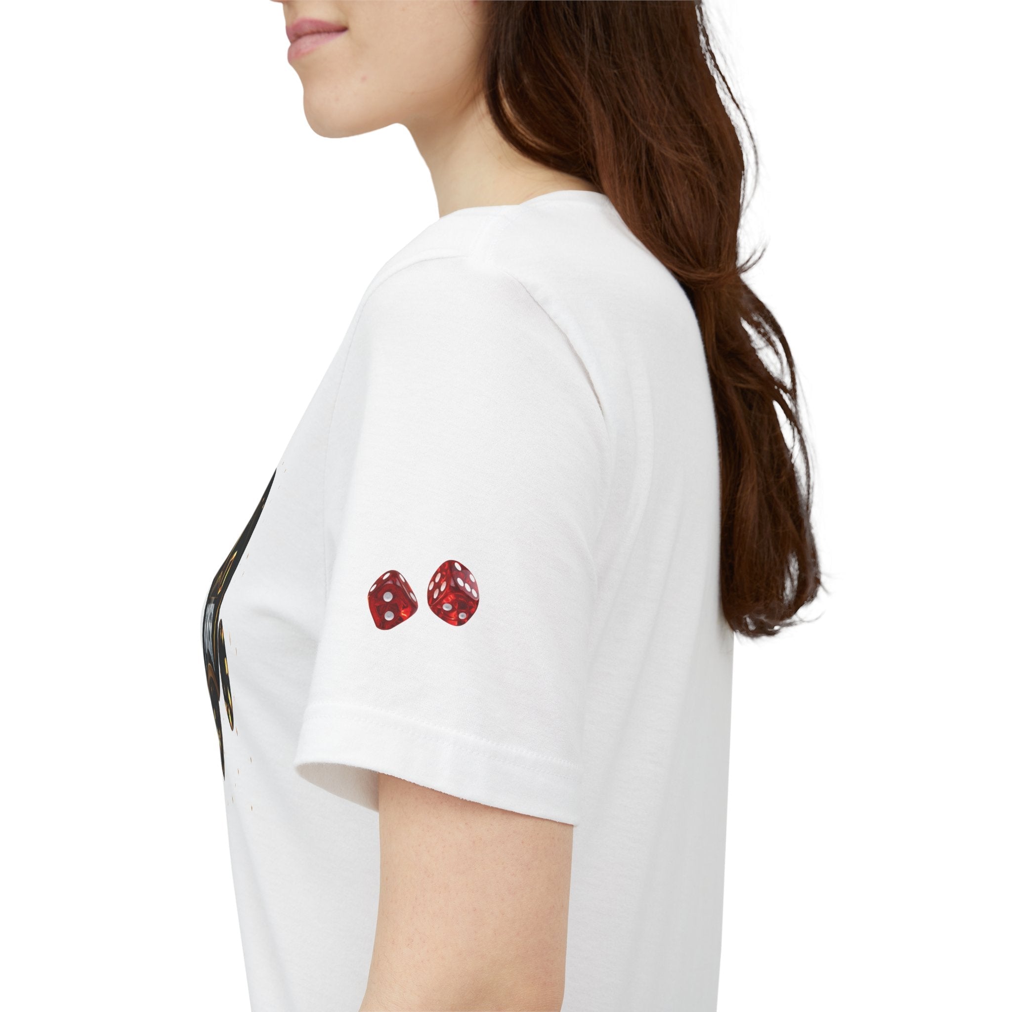 Black Poker Cards Heart design T-Shirt | Poker Chips Dice Tee - Etna Gift