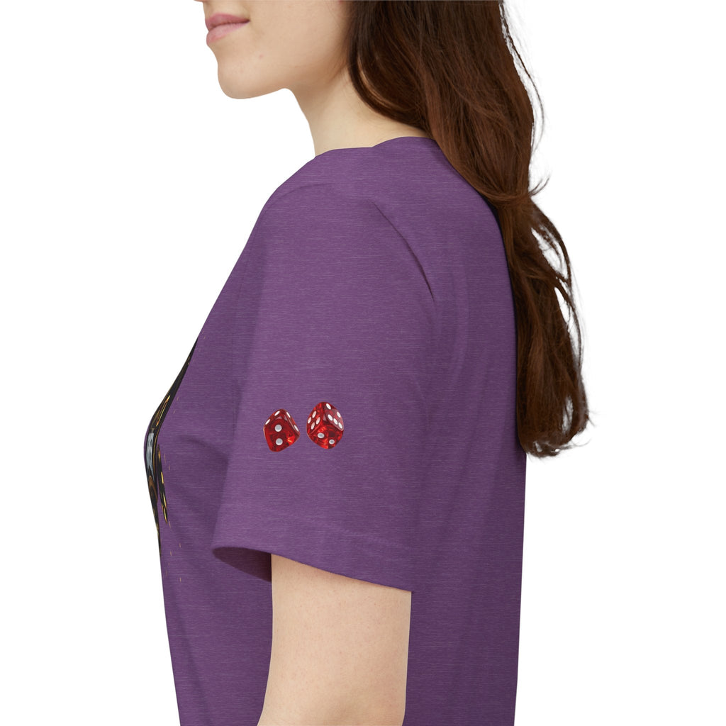 Black Poker Cards Heart design T-Shirt | Poker Chips Dice Tee - Etna Gift