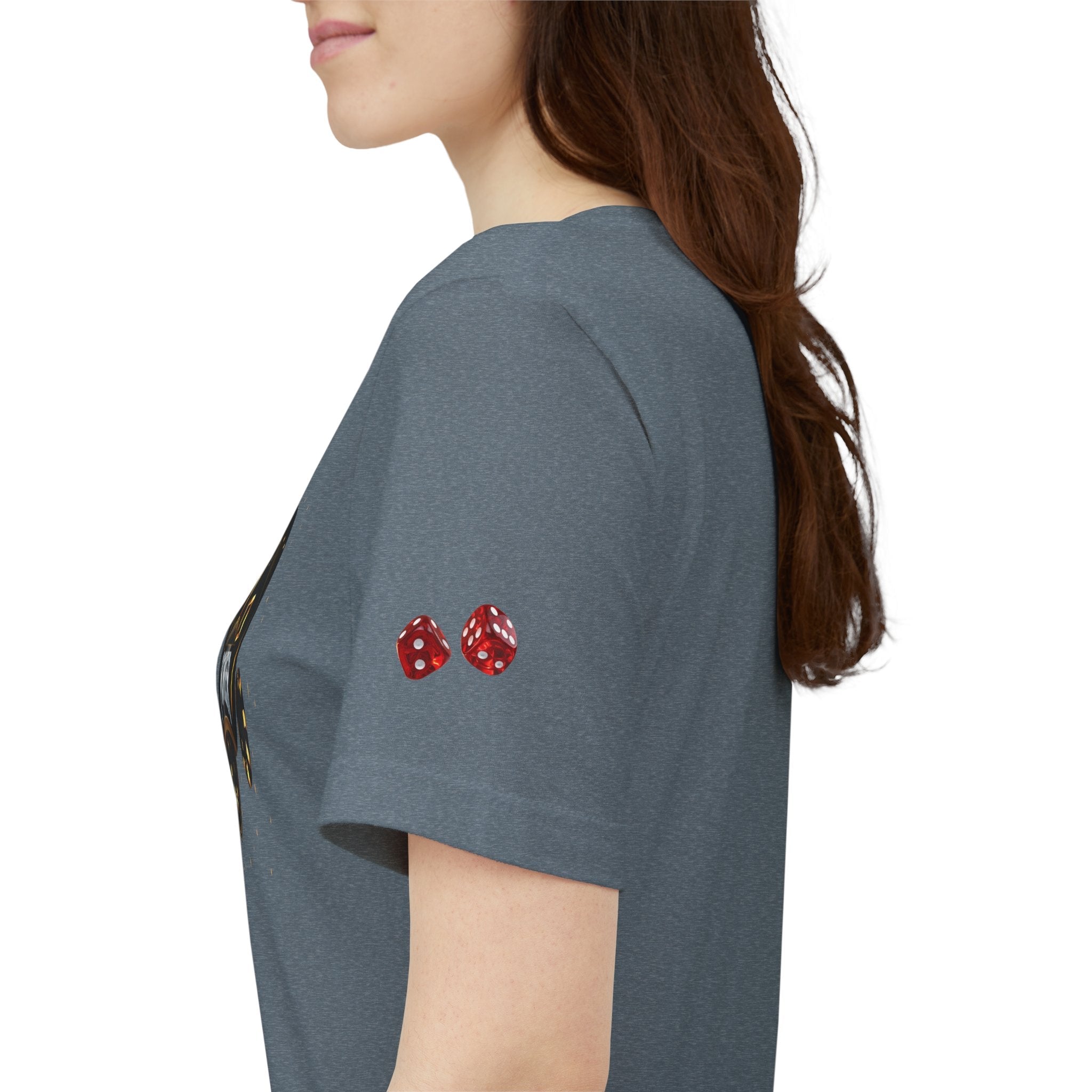 Black Poker Cards Heart design T-Shirt | Poker Chips Dice Tee - Etna Gift