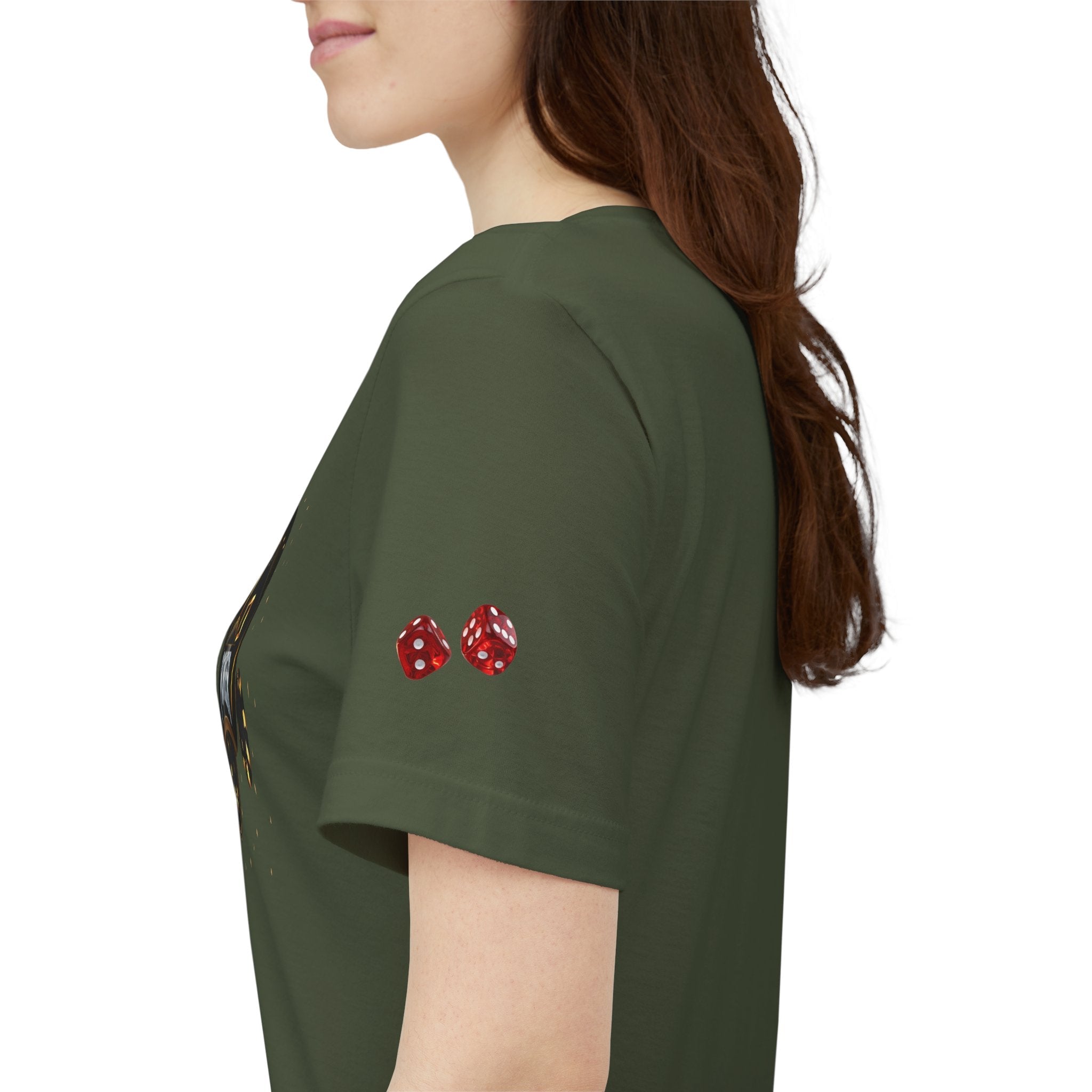Black Poker Cards Heart design T-Shirt | Poker Chips Dice Tee - Etna Gift