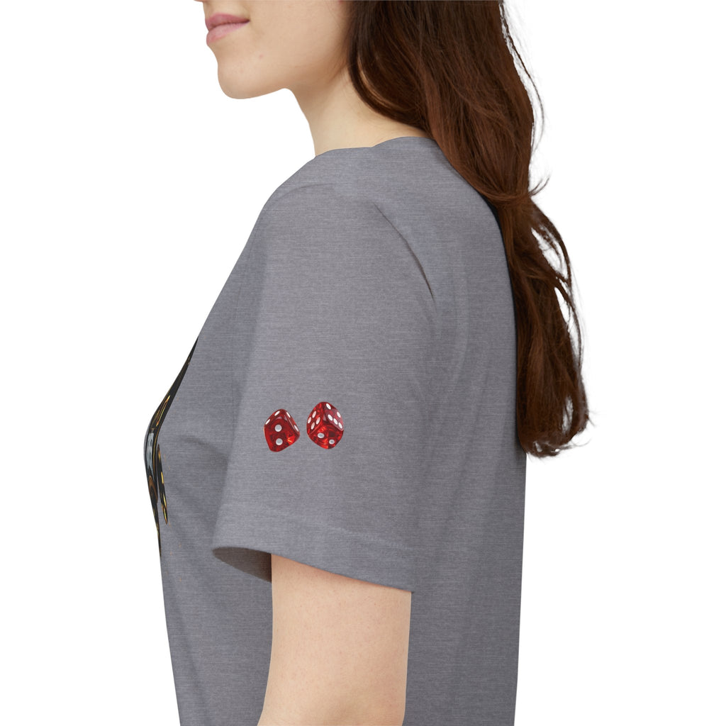 Black Poker Cards Heart design T-Shirt | Poker Chips Dice Tee - Etna Gift
