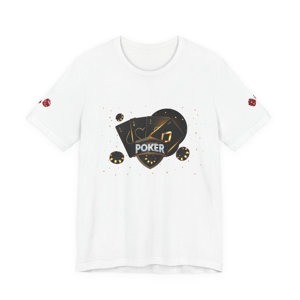 Black Poker Cards Heart design T-Shirt | Poker Chips Dice Tee - Etna Gift