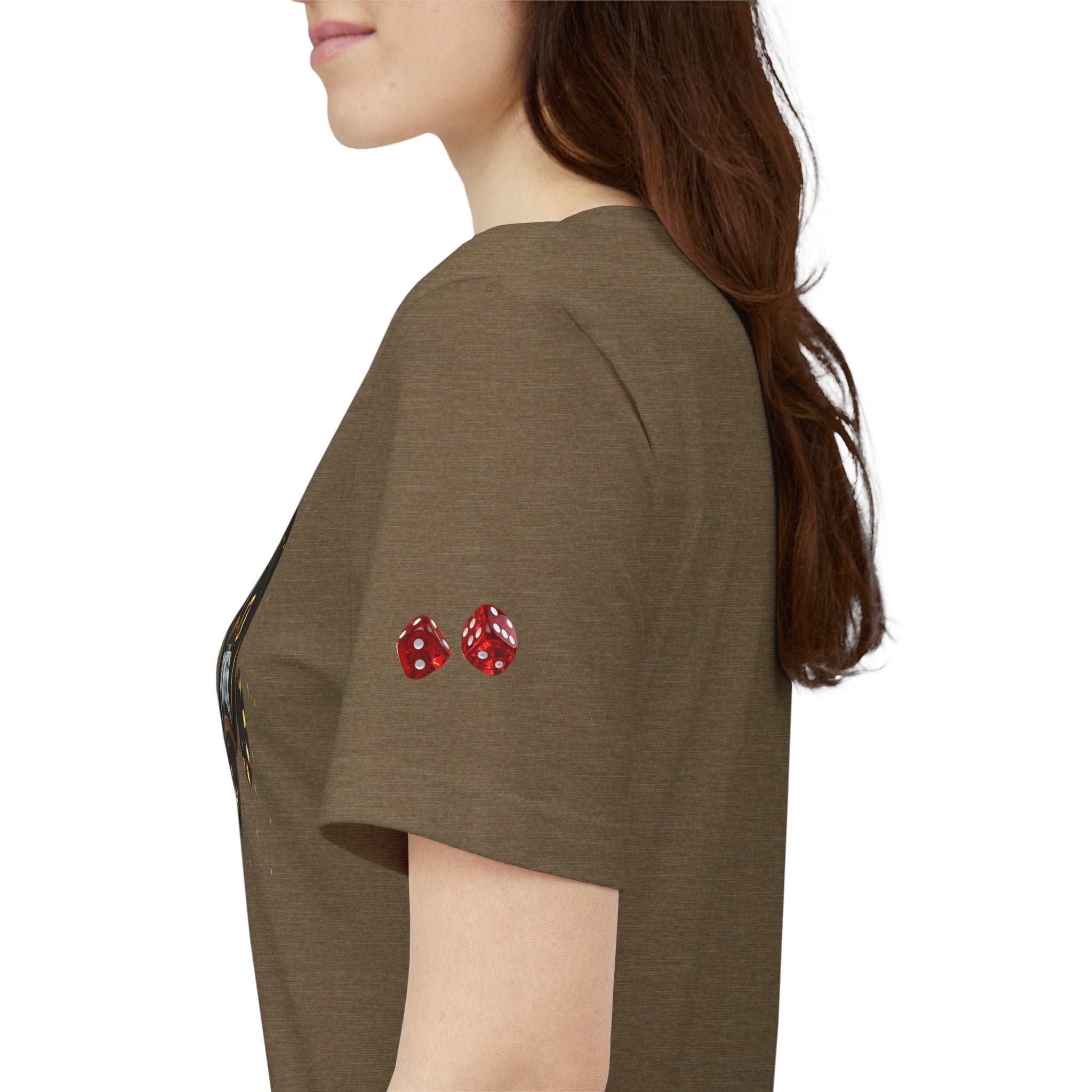 Black Poker Cards Heart design T-Shirt | Poker Chips Dice Tee - Etna Gift