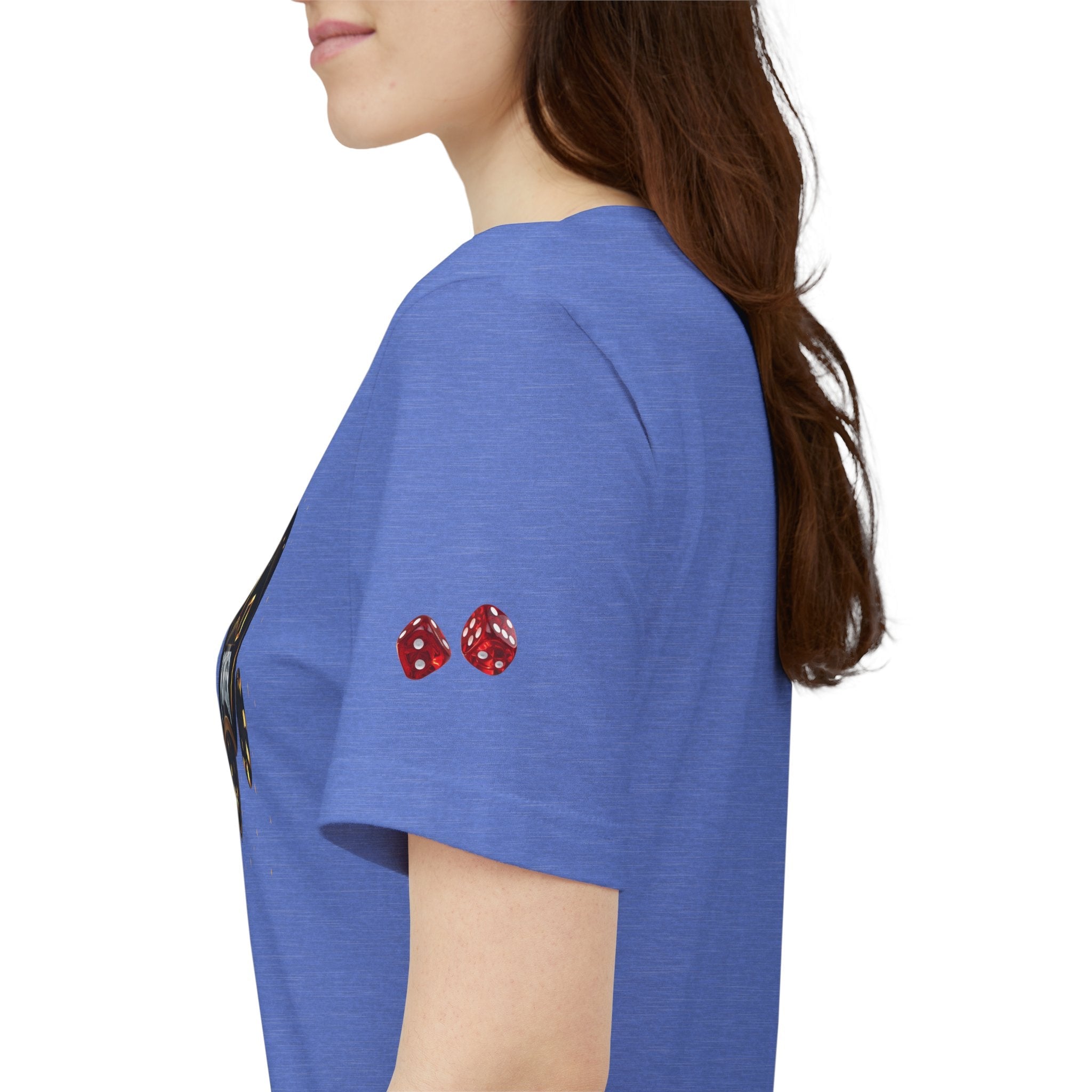 Black Poker Cards Heart design T-Shirt | Poker Chips Dice Tee - Etna Gift