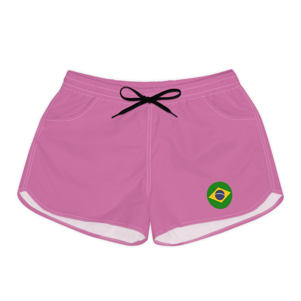 Brazil Flag Pink Women's Casual Shorts Sporty Beach & Workout AOP - Etna Gift